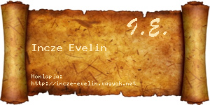 Incze Evelin névjegykártya