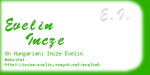 evelin incze business card